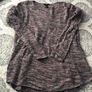 Pink and Black Knit Tunic Sweater